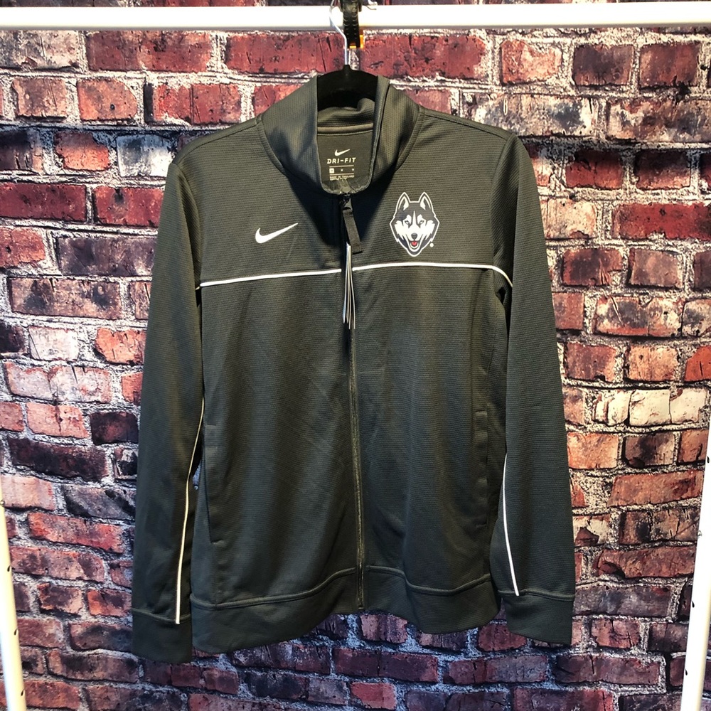 Nike UCONN Huskies Full Zip Basketball Jacket Women's  Medium Dark Gray AT5305
